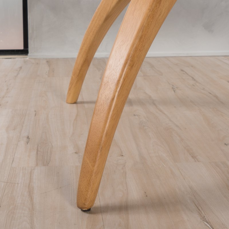 Mid-Century Modern Wood Dining Table - Natural Oak