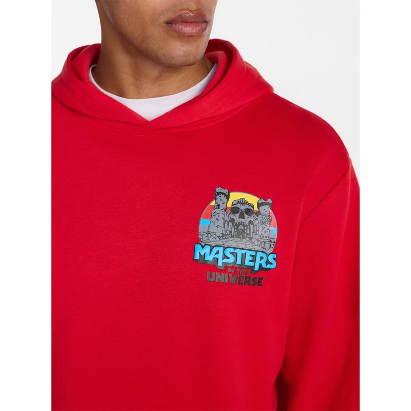 Men's Castle Grayskull Graphic Hoodie - Red, M - Masters of the Universe
