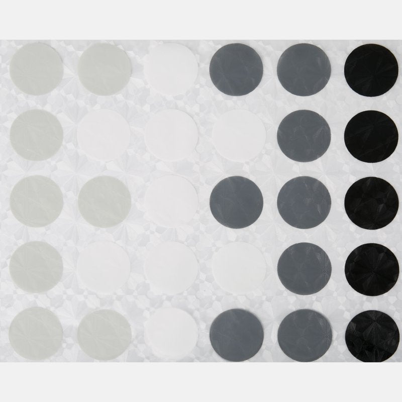 Black and White Polka Dot Waterproof Shower Curtain Set with 12 Hooks - 70x72 Inches