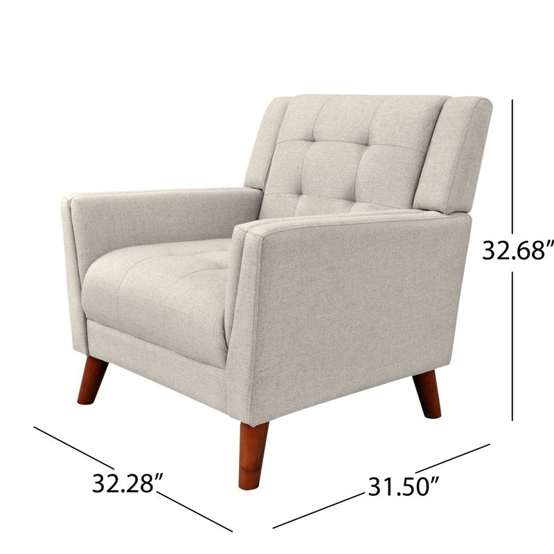 Mid Century Modern Fabric Arm Chair - Multiple Colors
