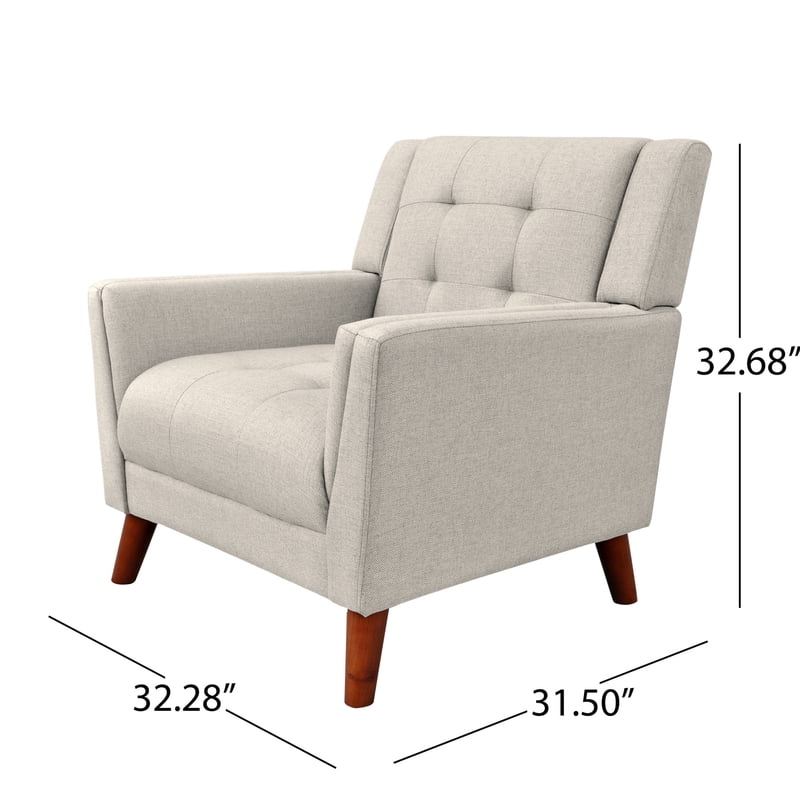 Mid Century Modern Fabric Arm Chair - Multiple Colors