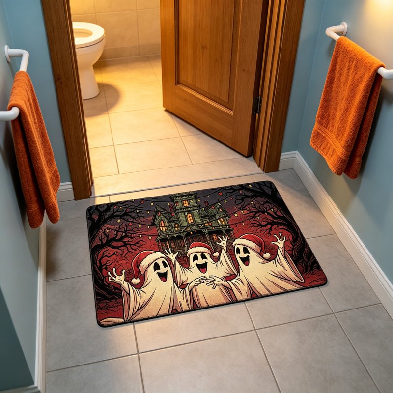 Halloween Ghost Doormat with Secure-Grip Backing - OVFUIZ 23_W