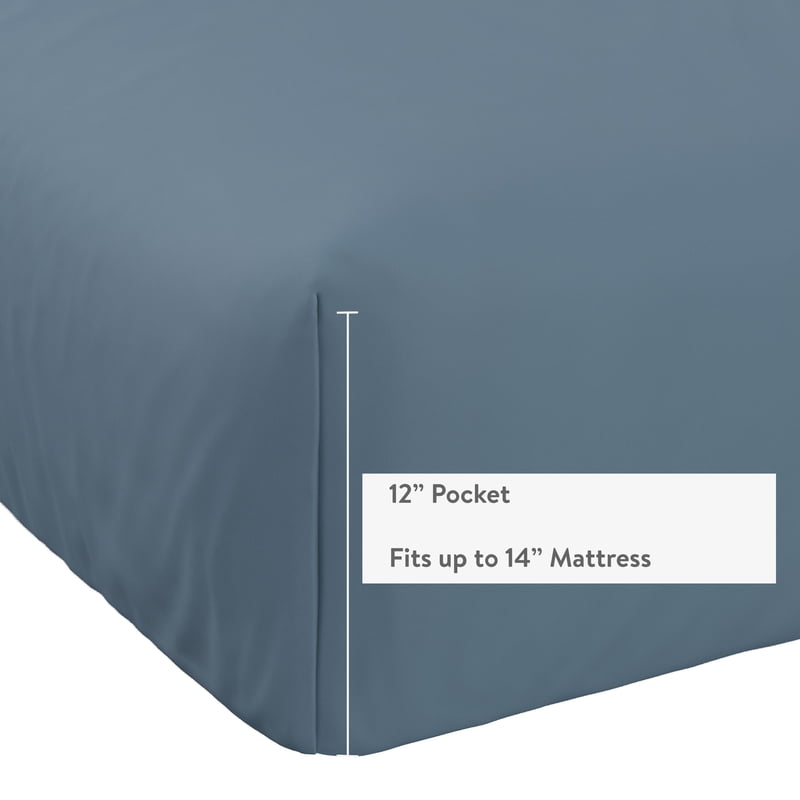 Full Kids Microfiber Bed Sheet Set - Blue, 4 Pieces