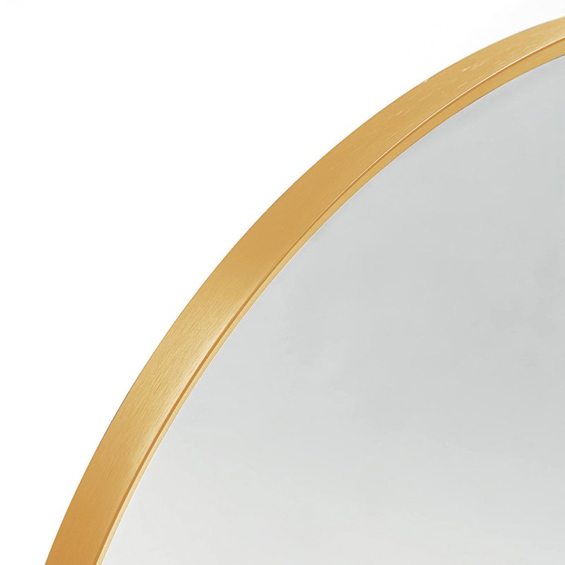 Gold Arched Wall Mirror 24x32 for Bathroom & Bedroom - Modern Vanity Decor