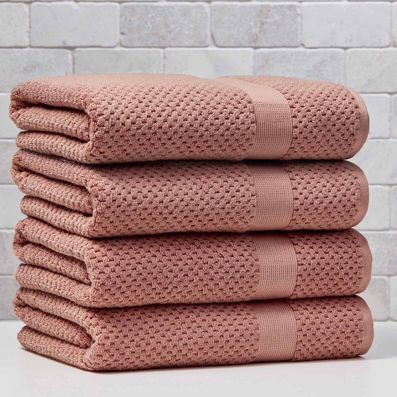 Better Homes & Gardens Soft Popcorn Texture Bath Towel - Old Rose