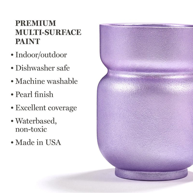Multi-Surface Glitter Acrylic Craft Paint Set - Polished Pearl, 10 x 2 fl oz