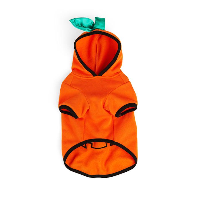 Petco Pumpkin Pet Hoodie Small - Halloween Costume for Dogs & Cats, Cozy Fleece