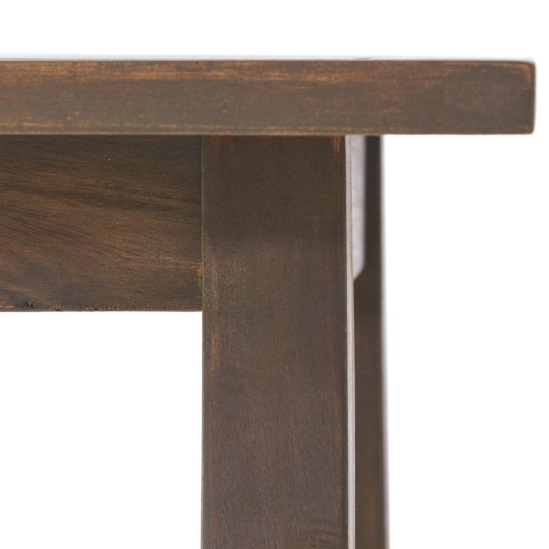 Outdoor Accent Side Table - Acacia Wood, Dark Brown