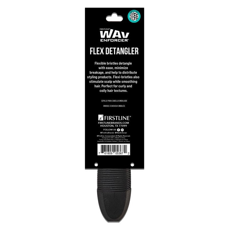 Flex Detangler Brush for Natural Hair and Beards - Ergonomic