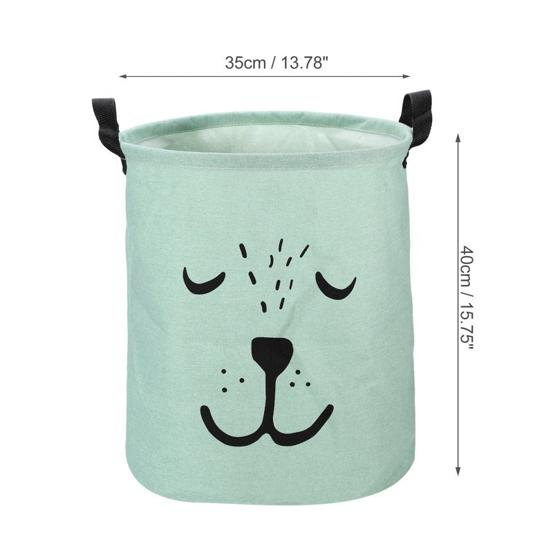 Foldable Cylindrical Laundry Basket - 40L Portable Storage Bin