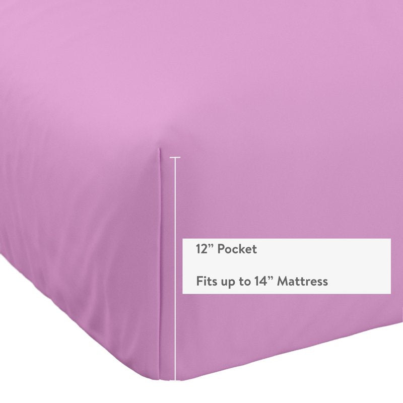 Kids Microfiber Bed Sheet Set Queen Vibrant Orchid 4 Pieces