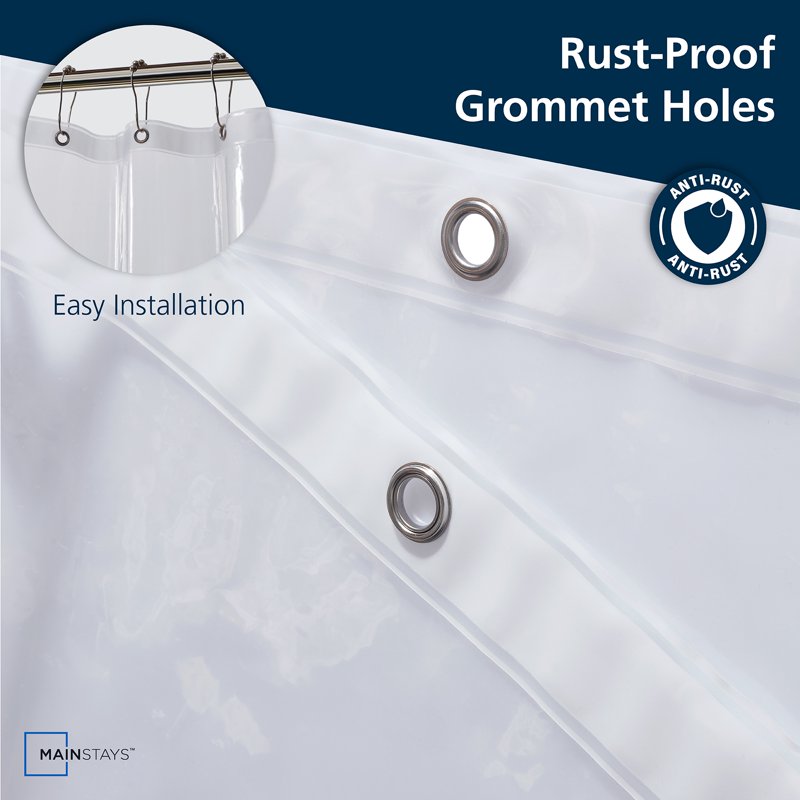 Medium Weight PEVA Shower Liner 54x78 Inches Clear for Bathroom Stall
