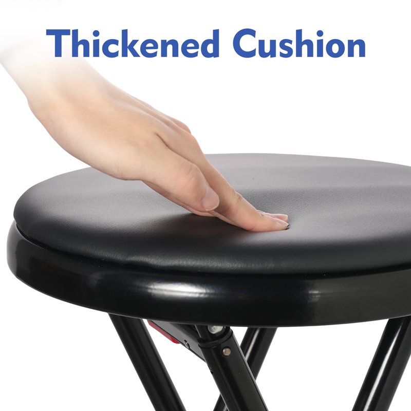 Folding Counter Stool Set - Black, 2 Pieces
