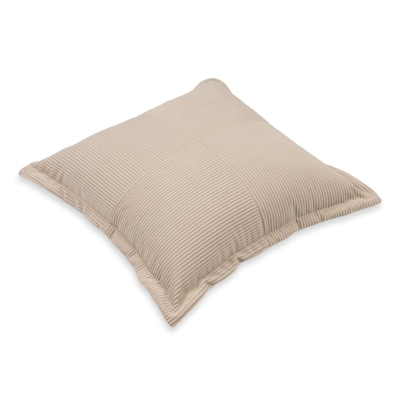 Decorative Pillow 18x18 Inches - Washed Stone Corduroy Velvet, Natural