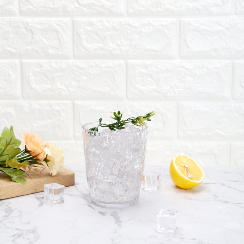 14-Ounce Clear Acrylic Short Swirl Tumbler - Single