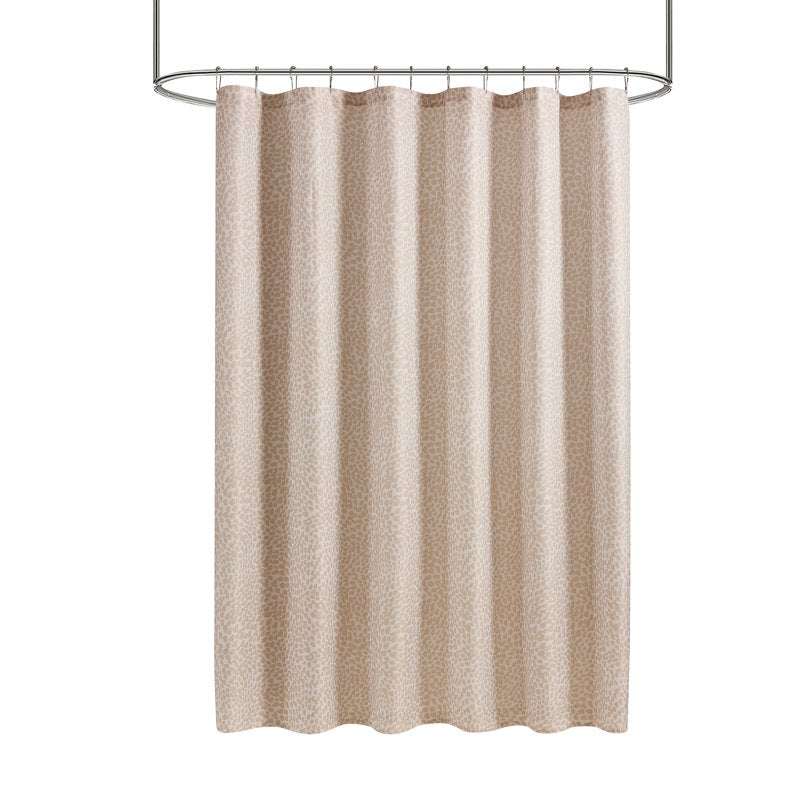 Abstract Leopard Fabric Shower Curtain & Medium Weight Liner - 72x72 Inches - Variation of Curtain & Liner