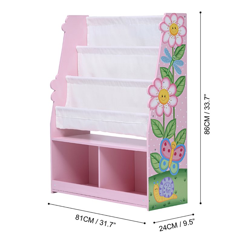 Kids Wooden Display Bookshelf with Storage - Magic Garden