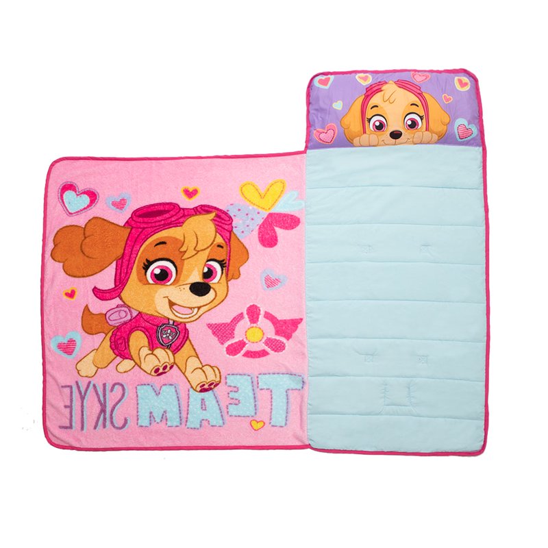 Pink Toddler Nap Mat with Pillow & Blanket - Paw Patrol Skye Themed