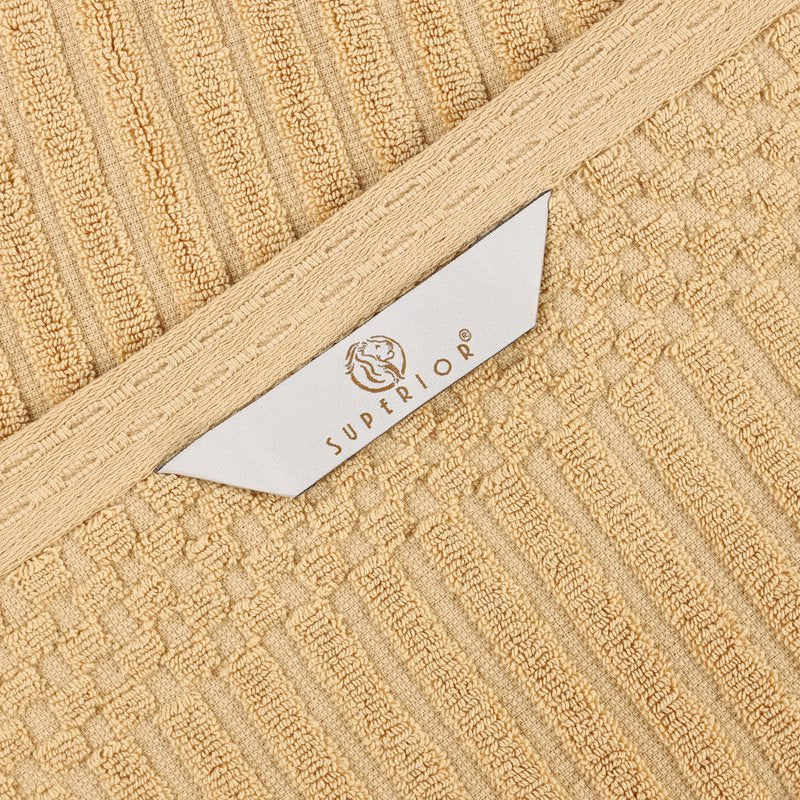 Superior Soho Ribbed Cotton Bath Sheet Set - Gold, 2-Pack
