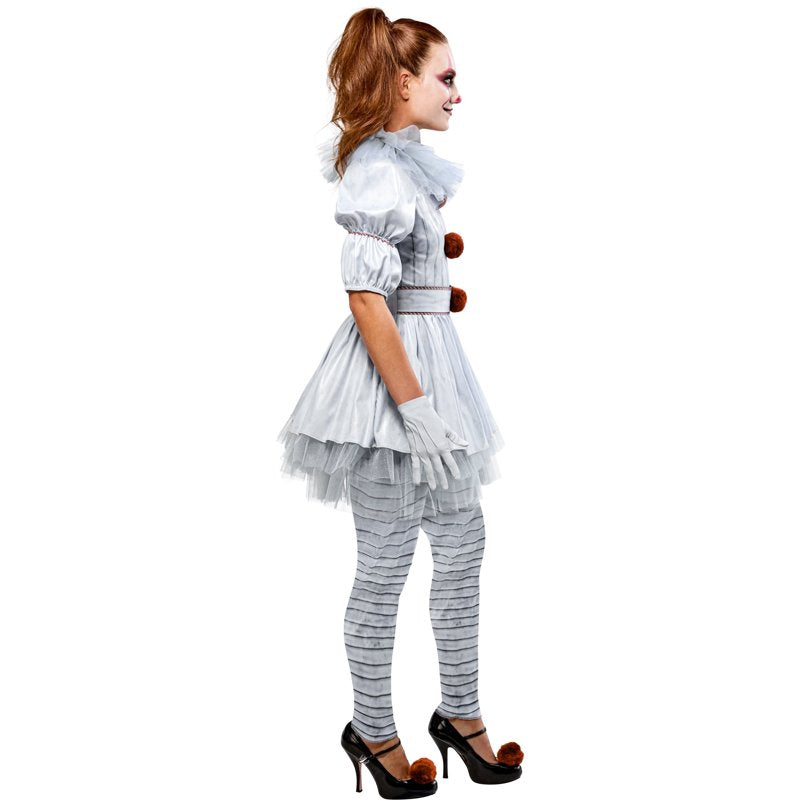 Adult Pennywise Costume L (12-14) for Women Halloween Horror Cosplay - Rubies