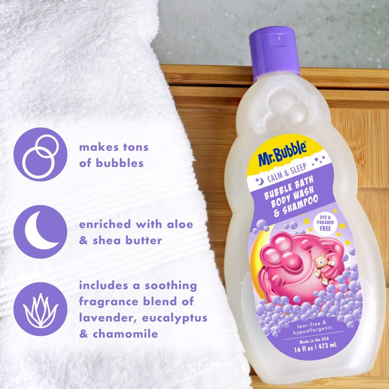 Calm & Sleep 3-in-1 Kids Bubble Bath, Body Wash & Shampoo - 16 fl oz