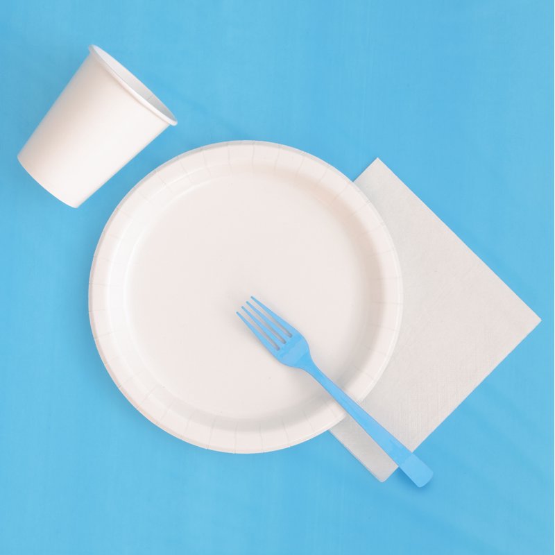Light Blue Rectangular Plastic Table Cover - 54" x 108" - Single