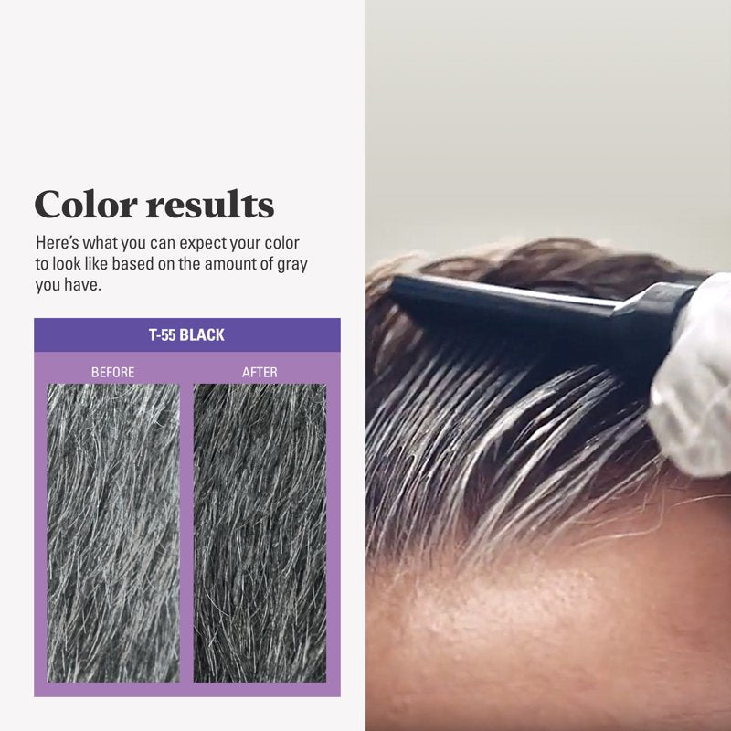 Men's Gray Hair Blending Color - Ammonia-Free Comb-In Formula (Pack of 3)