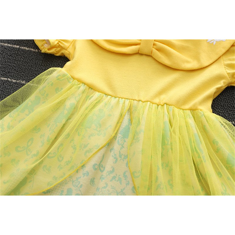 Yellow Princess Dress for Toddler Girls - Formal Tulle Birthday & Photo Shoot Dress 1-2T