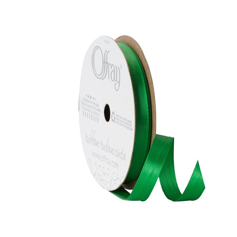 (3 Pack) Offray Emerald Green Satin Ribbons - 3/8 Inch, 18 Feet, Craft & Sewing Trim