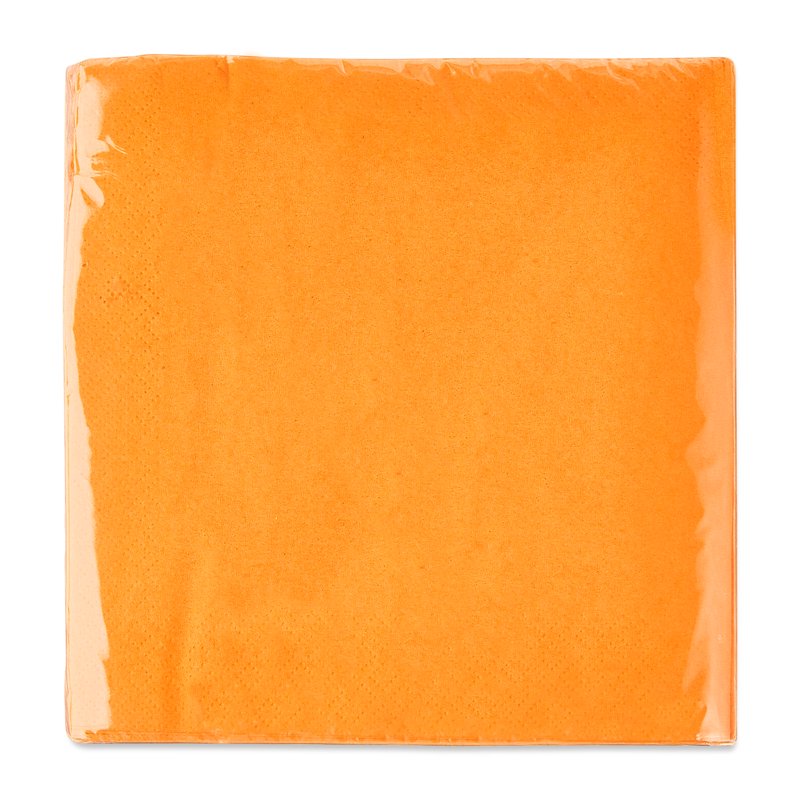 Orange Disposable Paper Napkins - 6.5 Inch, 24 Pack, Variation 6