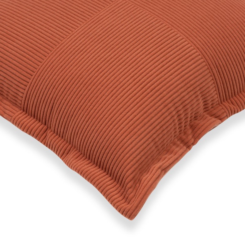 Brown 18x18 Inch Corduroy Velvet Decorative Throw Pillow - Mainstays