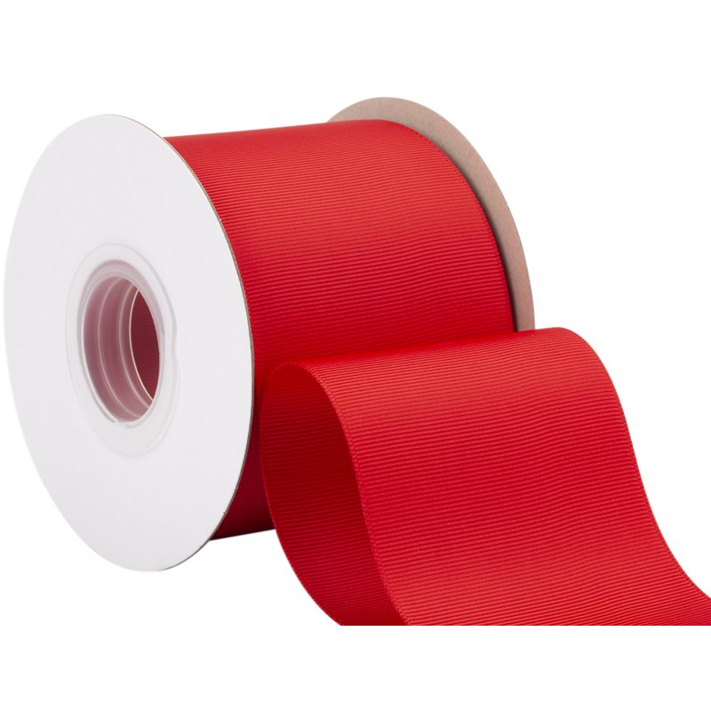 Ribbonitlux Grosgrain Ribbon 3 Inch x 25 Yards - Solid Red Craft Ribbon