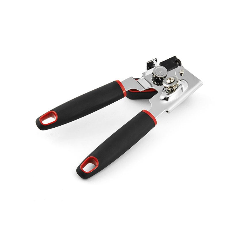Soft Grip Can Opener with Magnetic Lid Lifter - Black/Red
