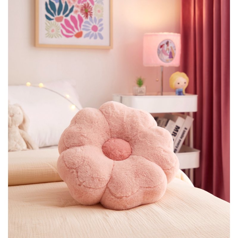 Pink Floral Nursery Pillow - 12x12 Children's Decorative Cushion