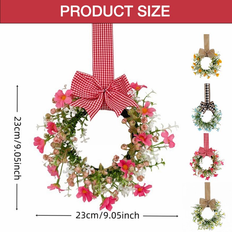 Mini Spring Wreaths for Candles & Decor - Blue, Variation C