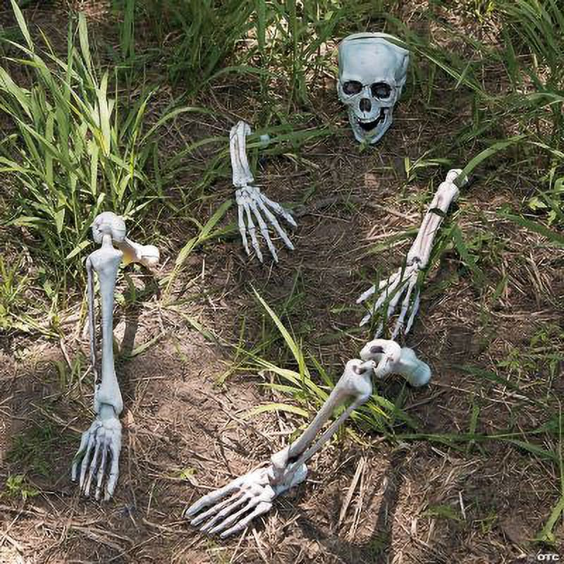 Lifesize Skeleton Yard Decor - Spooky Halloween Outdoor Decoration