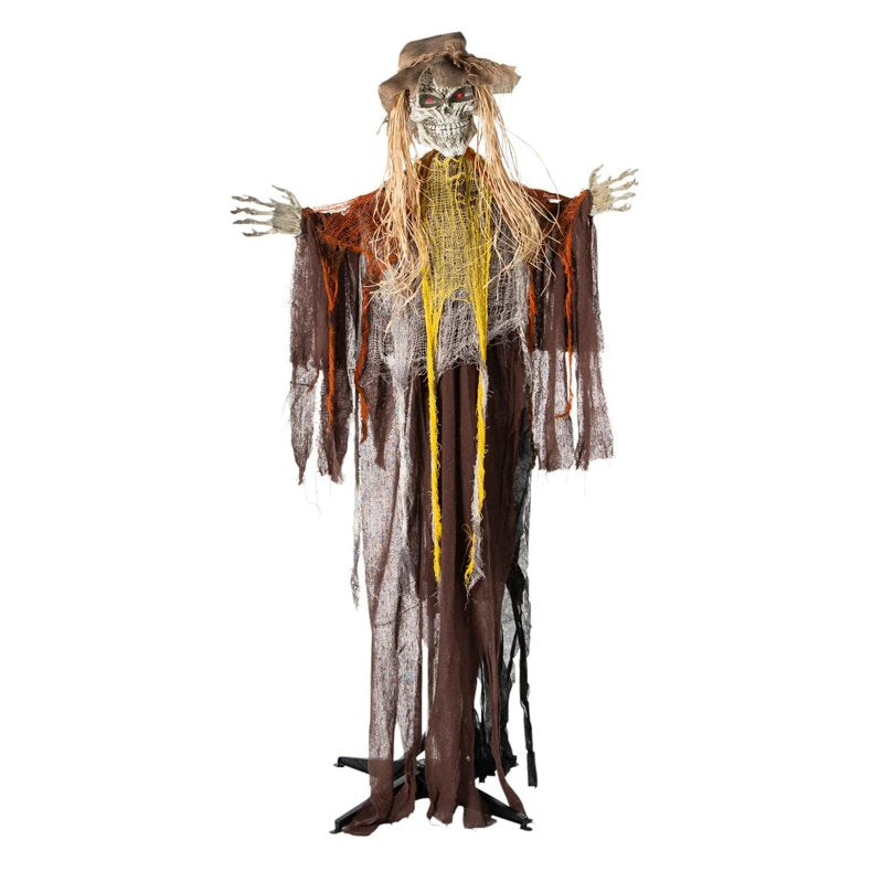 Standing Skeletal Reaper Halloween Decoration - 6 ft Outdoor Spooky Decor