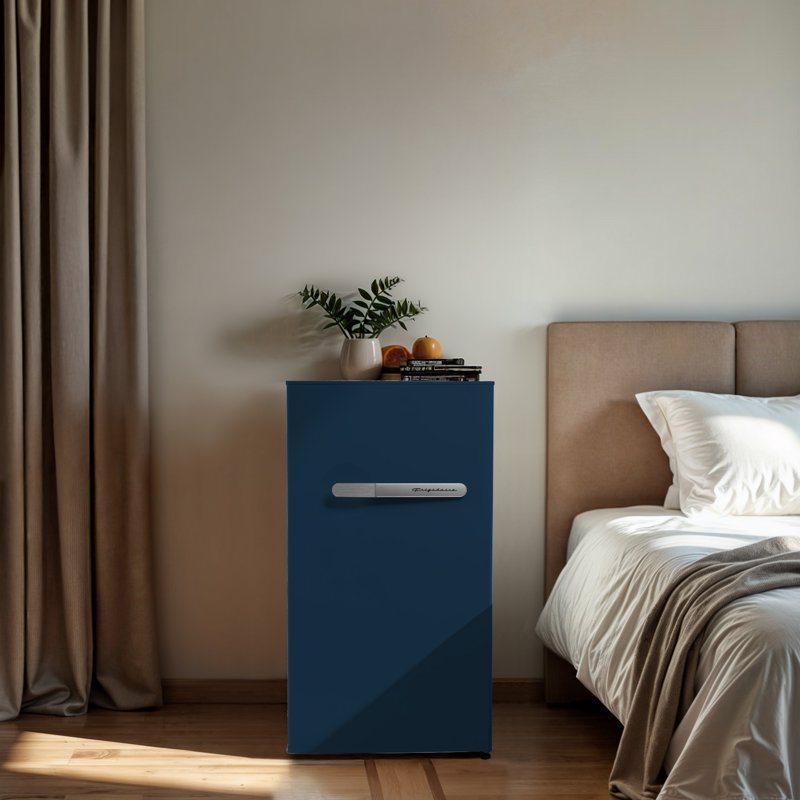 Retro Compact Refrigerator 3.2 Cu. Ft. Mini Fridge - Azure