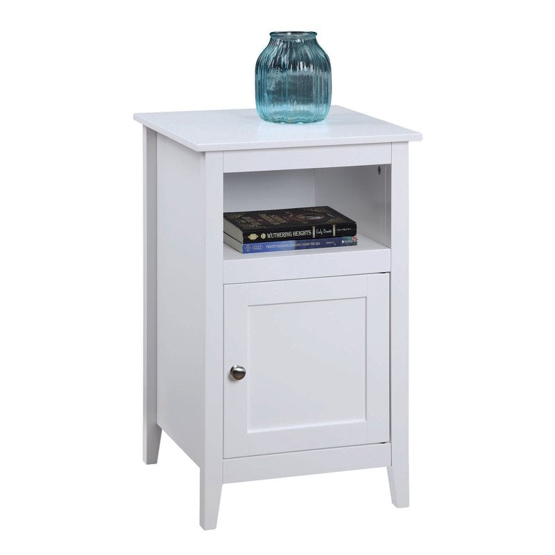 Storage Cabinet End Table with Shelf - Versatile MDF Construction
