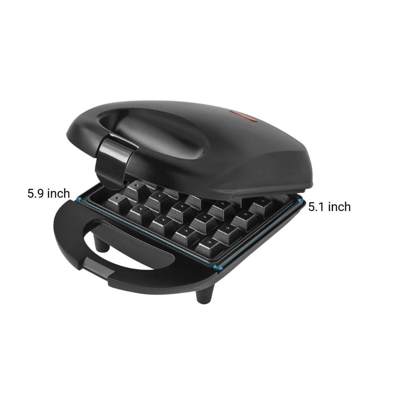 Compact Non-Stick Single Slice Waffle Maker with Cool Touch Handle