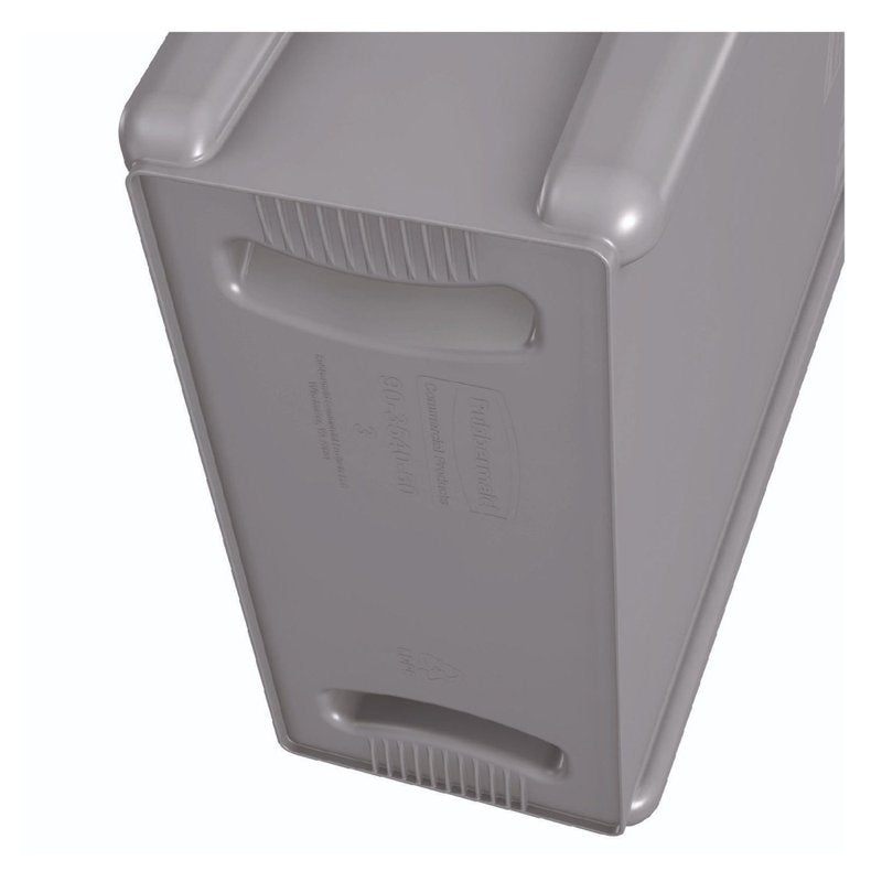 Slim Jim Vented Waste Container - 15.9 Gallon - Gray - 1 Each