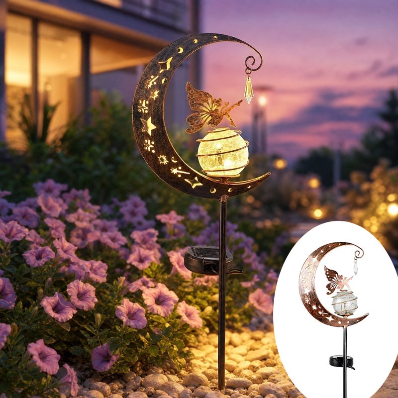 Outdoor Solar Flower Lamp A - Waterproof Garden Hanging Light Decor