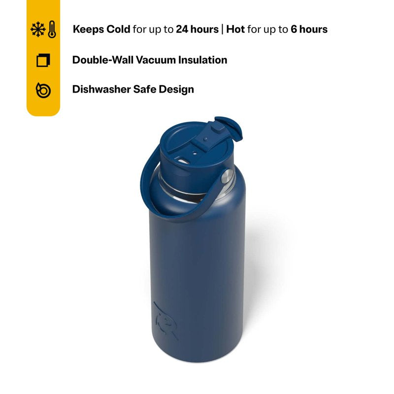 32 oz Insulated Outback Water Bottle - Navy, Leak Resistant