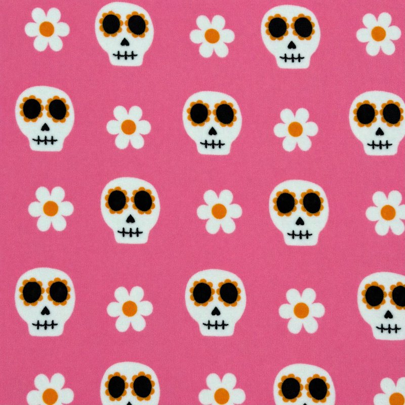 Daisy Skulls Oversized Plush Throw Blanket - Halloween Patio Decor, Cozy 50x60