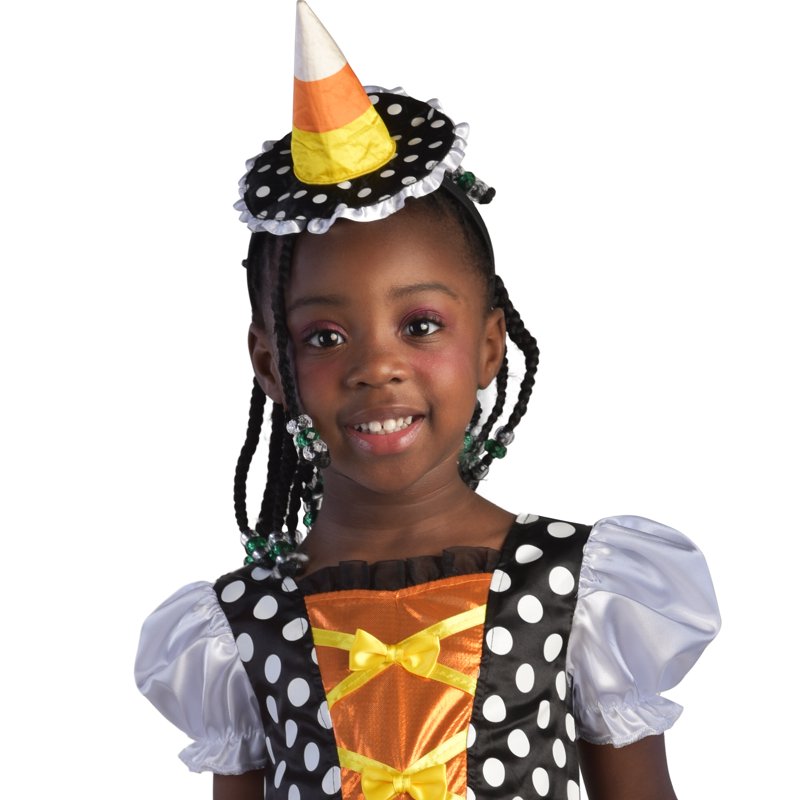 Toddler Candy Corn Witch Costume 2T Halloween Dress & Hat Set - Bright & Colorful