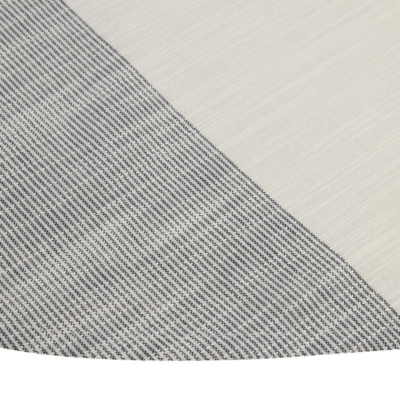 Cotton Tablecloth 70" Round - Vanilla Dream & Grey Stone