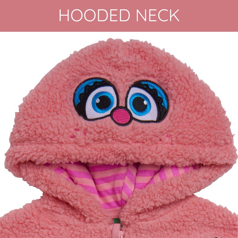 Infant Abby Cadabby Cozy Sherpa Zip-Up Hoodie - Pink, 12 Months