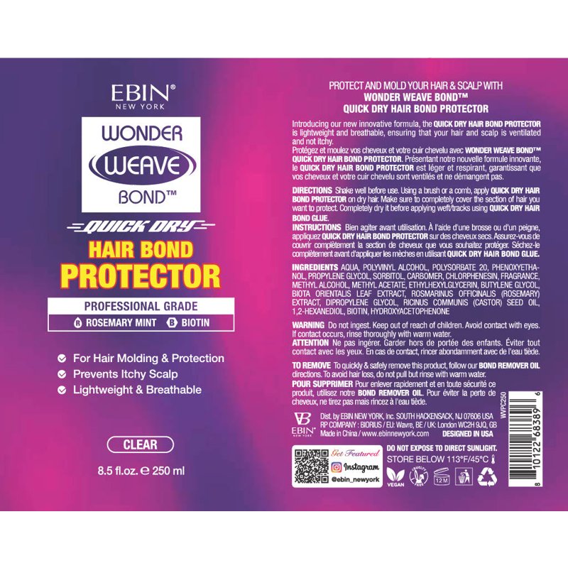 Quick Dry Hair Bond Protector with Rosemary Mint & Biotin - Clear