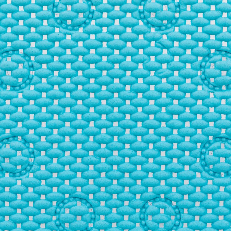 Aqua Blue Cushioned Foam Bathtub Mat 17 x 36 Inches with Suction Cups - Variation of THIS listing