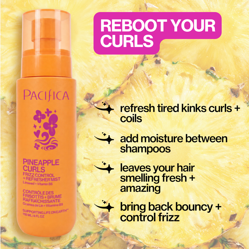 Pineapple Curls Refresher Mist for Hydration & Frizz Control